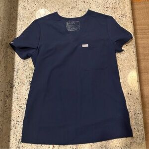 Figs navy Blue caterina top XXS
